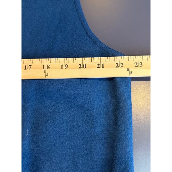 Vintage Bonjour Wool Embroidered Vest Blue Button Front Folk Boho Women’s L - Picture 5 of 7